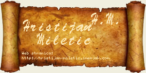 Hristijan Miletić vizit kartica